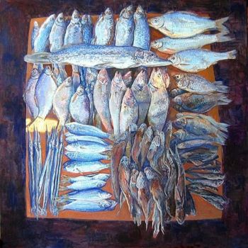 Pintura titulada "Мы на солнышке лежи…" por Evgeny Kovalchuk, Obra de arte original, Oleo Montado en Bastidor de camilla de…
