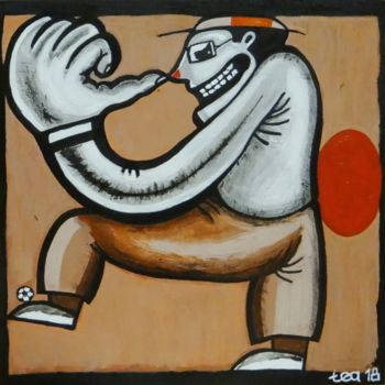 Painting titled "Football-Rock-n-Roll" by Evgeny Tokarevsh, Original Artwork, Acrylic