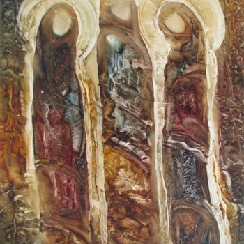 Pittura intitolato "THREE AGES, origina…" da Evgeny Zakharov, Opera d'arte originale, Olio