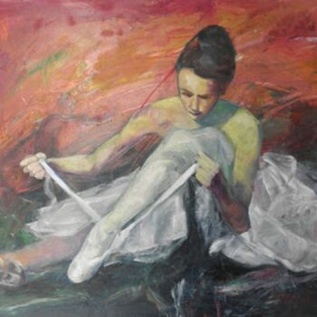 Painting titled "Dance 4" by Evi Panteleon, Painter, Original Artwork, Oil