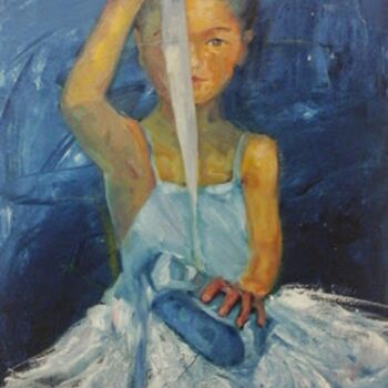 Painting titled "Dance 6" by Evi Panteleon, Painter, Original Artwork, Oil