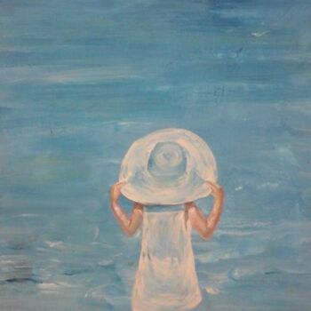 Painting titled "Blue Colour" by Evi Panteleon, Painter, Original Artwork, Acrylic