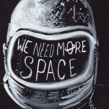 Painting titled "Space" by Evilop, Original Artwork, Pencil