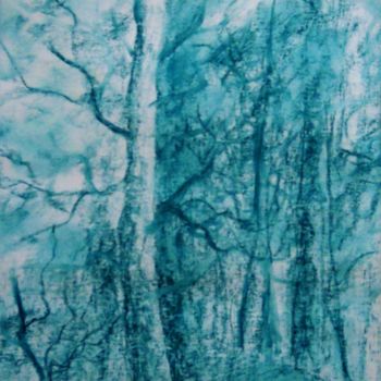 Pittura intitolato "The tree in morning…" da Evgeniya Degtyareva, Opera d'arte originale, Olio