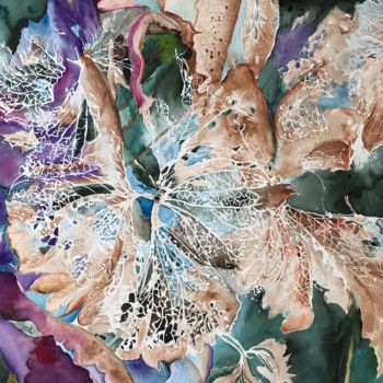 Painting titled "A lace of the nature" by Ewa Helzen, Original Artwork, Watercolor