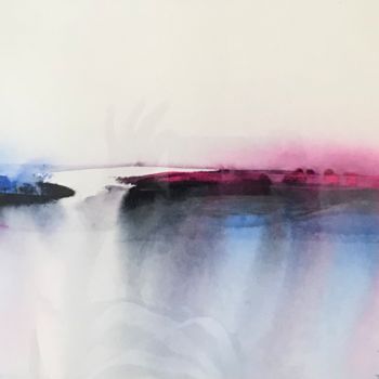 Painting titled "Seashape" by Ewa Helzen, Original Artwork, Watercolor