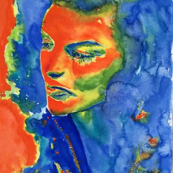 Ζωγραφική με τίτλο "Colourful.jpg" από Ewa Helzen, Αυθεντικά έργα τέχνης, Ακουαρέλα