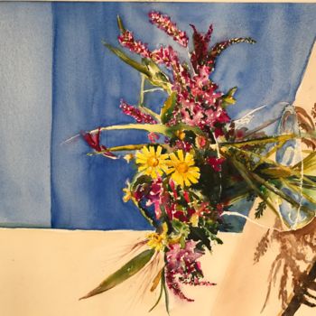 Картина под названием "Springflowers" - Ewa Helzen, Подлинное произведение искусства, Акварель