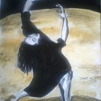 Schilderij getiteld "femme qui tombe" door Ewa Held, Origineel Kunstwerk, Acryl