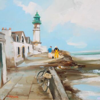 Painting titled "Ile de sein" by Ewa Rzeznik, Original Artwork, Oil