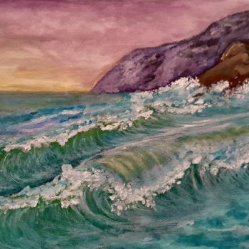 Painting titled "Waves" by Ewatty, Original Artwork