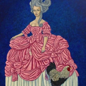 Pittura intitolato "La Poulpadour" da Céline Excoffon, Opera d'arte originale, Olio