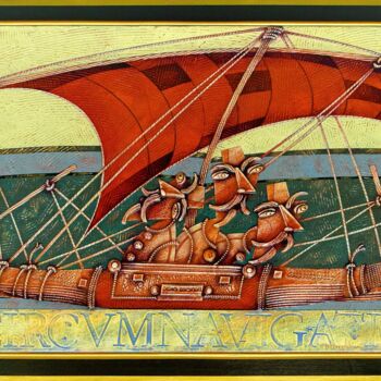 Pintura intitulada "Circumnavigation" por Exloss Art, Obras de arte originais, Acrílico