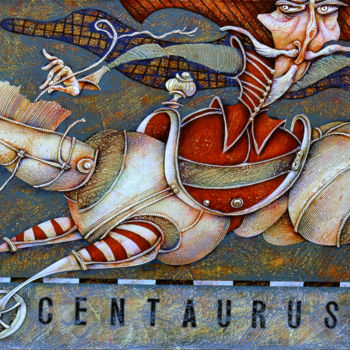 Painting titled "CENTAURUS 2" by Exloss Art, Original Artwork, Acrylic