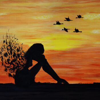 Painting titled "Final Freedom" by Expressions, Original Artwork, Acrylic