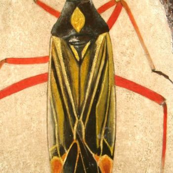 Peinture intitulée "Insecte detail" par Exuvie, Œuvre d'art originale