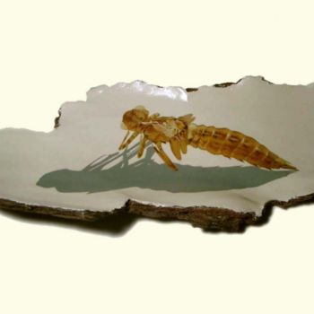 Peinture intitulée "Exuvie de libellule" par Exuvie, Œuvre d'art originale