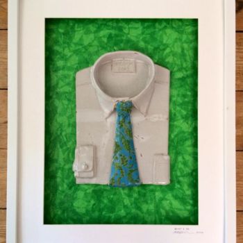 Artisanat intitulée "Shirt and Tie" par Helene Dillistone-Miller, Œuvre d'art originale