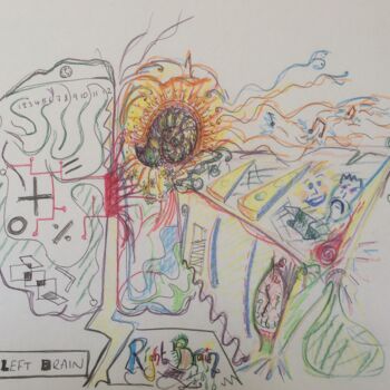 Drawing titled "The brain in two ha…" by Eye Mage, Original Artwork