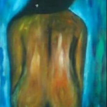 Schilderij getiteld "" On  Her Back "" door Eyeshadow, Origineel Kunstwerk