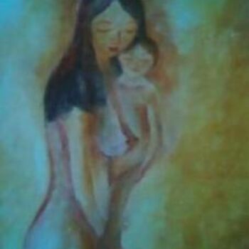 Painting titled "" Mother and Child "" by Eyeshadow, Original Artwork