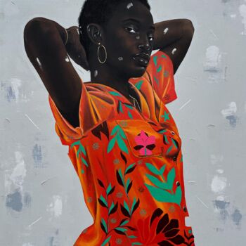 Malerei mit dem Titel "As free as bird" von Eyitayo Alagbe, Original-Kunstwerk, Acryl
