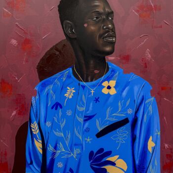 Peinture intitulée "Retrospect" par Eyitayo Alagbe, Œuvre d'art originale, Acrylique
