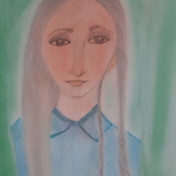 "Bir kadın" başlıklı Resim Eyşan Utku tarafından, Orijinal sanat, Kalem