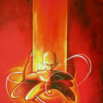 Painting titled "portador n°1 (De la…" by Ezequiel Eduardo Calleja Pérez, Original Artwork, Acrylic