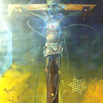 Peinture intitulée "Crucifixión" par Ezequiel Eduardo Calleja Pérez, Œuvre d'art originale
