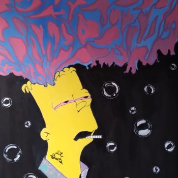 Painting titled "Mindblown" by Ezgi Eraslan, Original Artwork, Acrylic