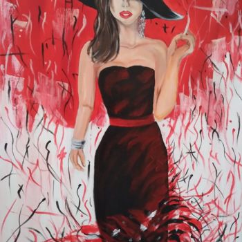 Картина под названием "Ms. Tiffany" - Ezgi Eraslan, Подлинное произведение искусства, Акрил