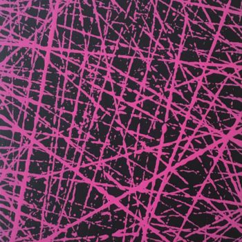 Pittura intitolato "Pink grid" da Ezio Grelli, Opera d'arte originale, Acrilico