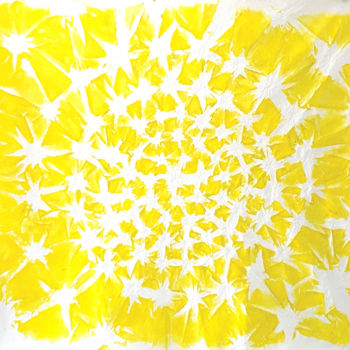 Painting titled "Yellow Spiral" by Ezra Bejar, Original Artwork, Acrylic