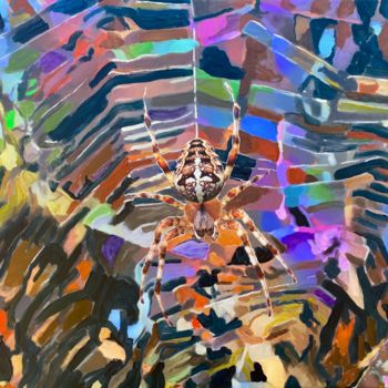 Картина под названием "Anxiety" - Ezra Bejar, Подлинное произведение искусства, Акрил Установлен на Деревянная рама для носи…