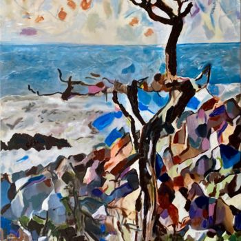 Картина под названием "Cyprus" - Ezra Bejar, Подлинное произведение искусства, Масло Установлен на Деревянная рама для носил…