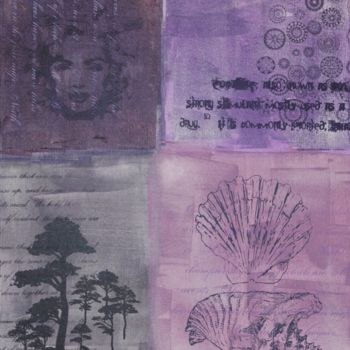 Gravures & estampes intitulée "Madonna purple" par Florian Arendt, Œuvre d'art originale, Sérigraphie