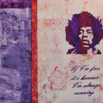 印花与版画 标题为“Jimi Free” 由Florian Arendt, 原创艺术品, 丝网印刷
