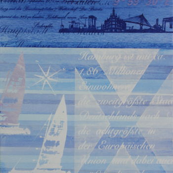 Incisioni, stampe intitolato "Hamburg Segler" da Florian Arendt, Opera d'arte originale, Serigrafia