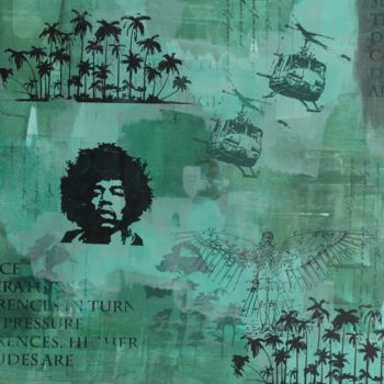Painting titled "Jimi Palms" by Florian Arendt, Original Artwork, Acrylic
