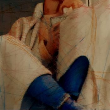 Painting titled "alla finestra" by Fabrizio Avena, Original Artwork, Pastel