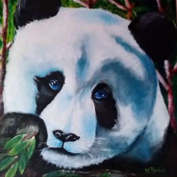 Peinture intitulée "Le Panda" par Nawelbrini, Œuvre d'art originale, Acrylique