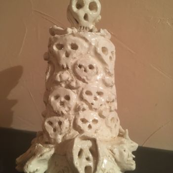 Sculpture intitulée "Squelettomaphore" par Fred, Œuvre d'art originale, Céramique