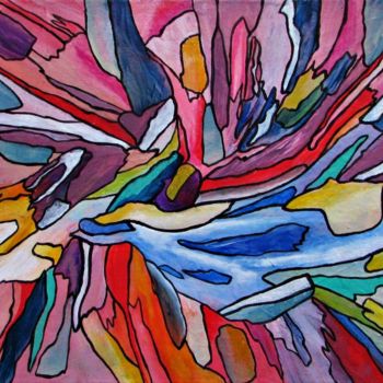 Malarstwo zatytułowany „Farbspiele II” autorstwa Eva Fazakas, Oryginalna praca, Akryl