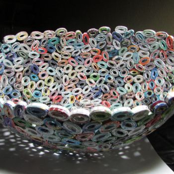 Diseño titulada "Recycling Korb aus…" por Eva Fazakas, Obra de arte original, Objetos