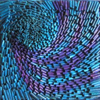 Sculpture intitulée "Spirale - 3D Recycl…" par Eva Fazakas, Œuvre d'art originale