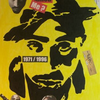 Ζωγραφική με τίτλο "Tupac Shakur - Who…" από F-Red, Αυθεντικά έργα τέχνης, Λάδι