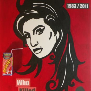 Pintura intitulada "Amy Winehouse - Who…" por F-Red, Obras de arte originais, Óleo