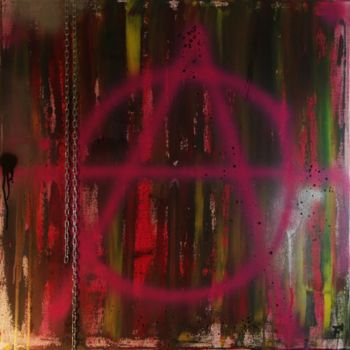 Peinture intitulée "Anarchie Abstraite" par F-Red, Œuvre d'art originale, Huile