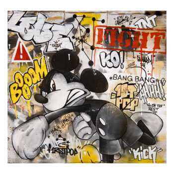 Estampas & grabados titulada ""Mickey Fight"" por F1rstpop, Obra de arte original, Impresión digital